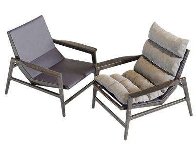 北欧实木边框的休闲椅子