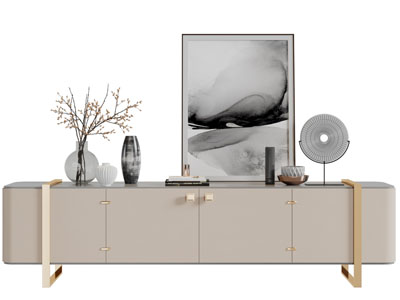 新中式电视柜装饰画摆件