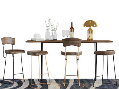 现代轻奢吧台吧椅吧凳