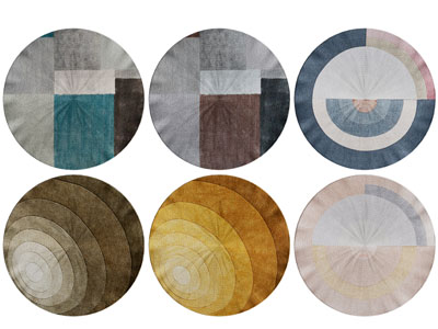 新中式圆形地毯3d模型 新中式圆形地毯