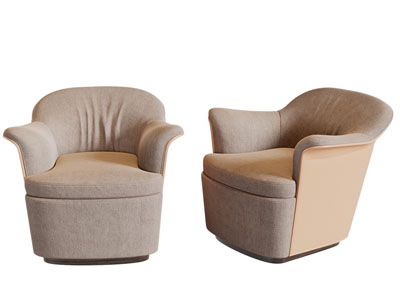 现代布艺单人沙发3d模型 现代布艺单人沙发