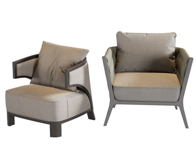 新中式单人沙发3d模型 新中式单人沙发