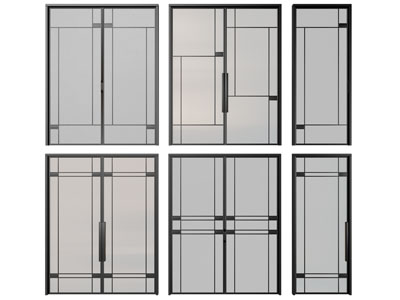 新中式玻璃推拉门平开门