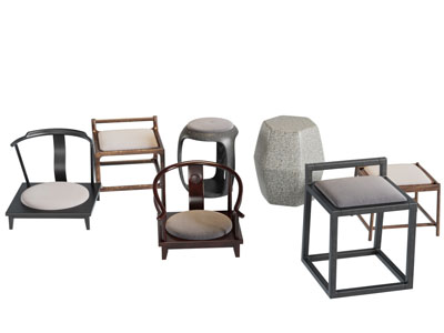 新中式休闲椅子鼓凳