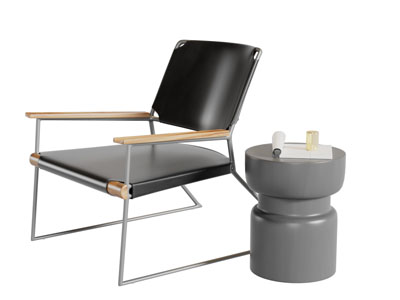 新中式休闲椅子茶几