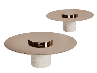 现代圆形茶几3d模型 现代圆形茶几