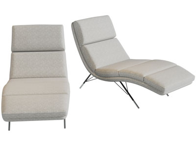 现代布艺躺椅