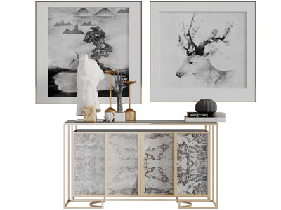 新中式玄关柜边柜