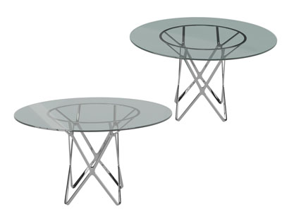 现代圆形玻璃茶几3d模型 现代圆形玻璃茶几