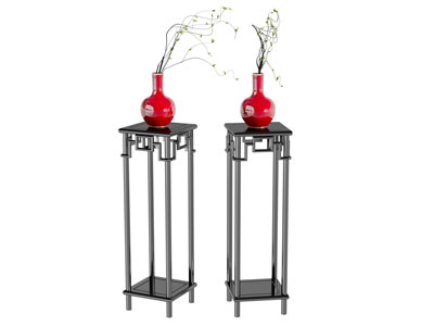 新中式花架花瓶花卉