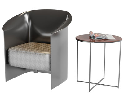 新中式休闲椅子茶几