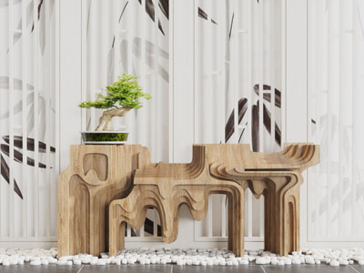 新中式室内景观园艺小品