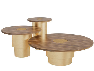 新中式圆形餐桌椅组合