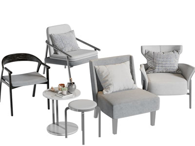 新中式休闲椅子单人沙发