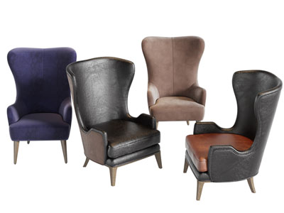 北欧高靠背休闲单人沙发3d模型 北欧高靠背休闲单人沙发