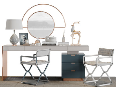 新中式书桌椅组合