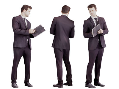 拿着笔记本的男人人物