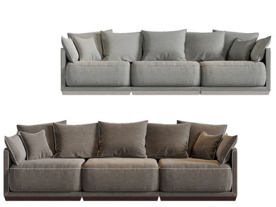 现代布艺多人沙发3d模型 现代布艺多人沙发