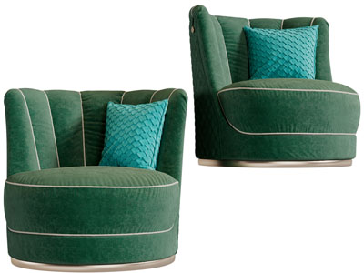 现代布艺单人沙发