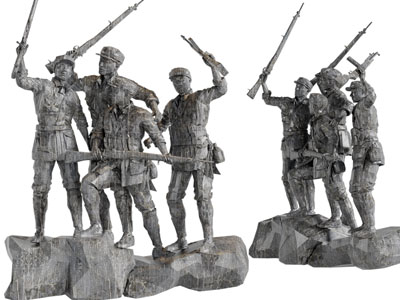 红军人物雕塑雕刻