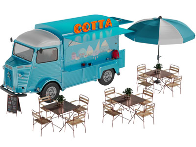 工业风卡车移动咖啡厅户外餐桌椅组合