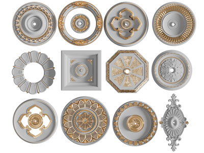 欧式圆形正方形多边形雕花灯盘