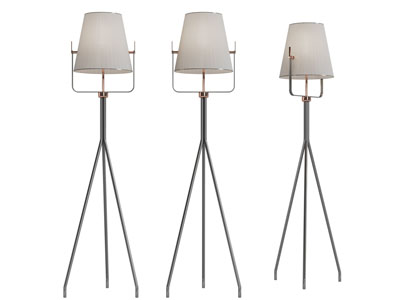 现代三脚支架的落地灯