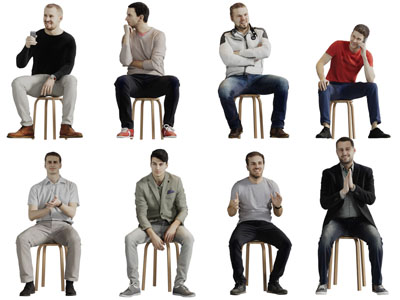 坐着的男人人物