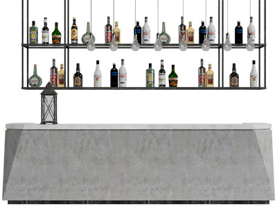 工业风酒吧台吊架