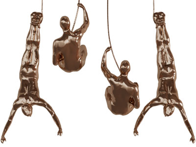 现代蹦极的人物雕塑雕刻