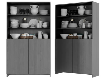 现代实木碗柜餐边柜