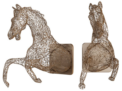 现代抽象编织镂空马雕塑雕刻