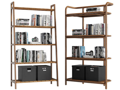 现代实木多层置物收纳装饰架