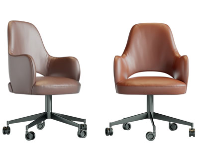 现代皮革办公转椅