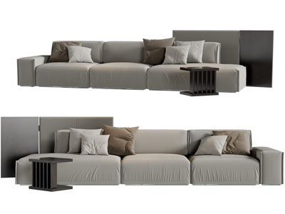 现代布艺多人沙发3d模型 现代布艺多人沙发