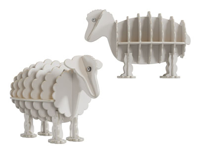 北欧绵羊装饰收纳架