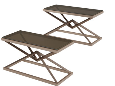 现代茶色玻璃台面的茶几3d模型 现代茶色玻璃台面的茶几