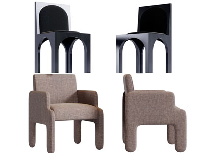 后现代布艺休闲椅子