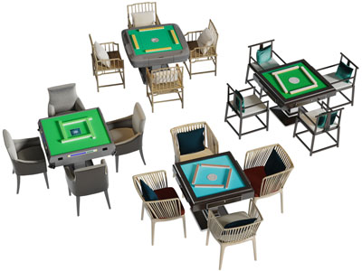 新中式方形麻将娱乐桌