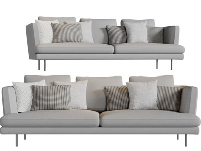 现代布艺多人沙发3d模型 现代布艺多人沙发