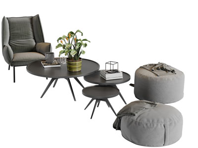 现代休闲椅子沙发凳坐墩茶几