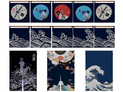 日式寿司店门帘窗帘挂帘3d模型 日式寿司店门帘窗帘挂帘