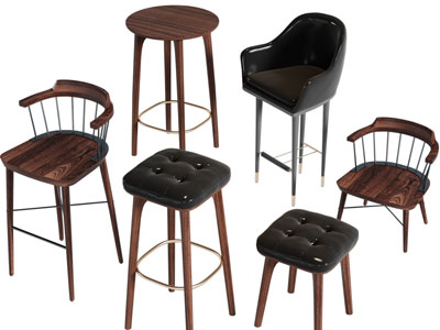 北欧实木吧椅吧凳
