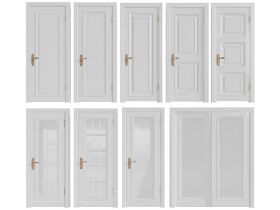 北欧白色平开门