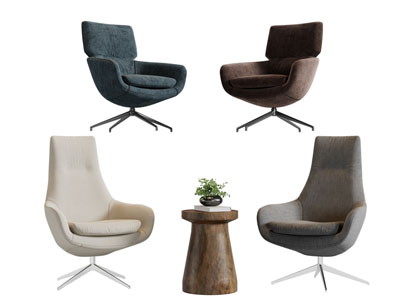 现代布艺休闲椅子