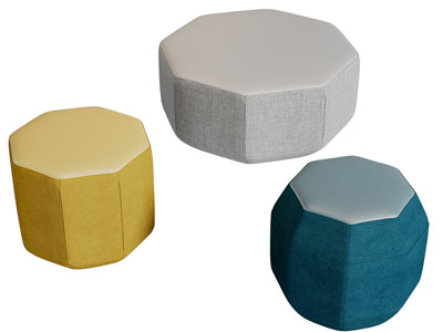 现代六边形坐墩沙发凳