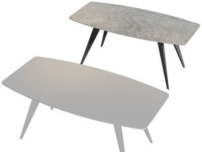 现代实木茶几3d模型 现代实木茶几