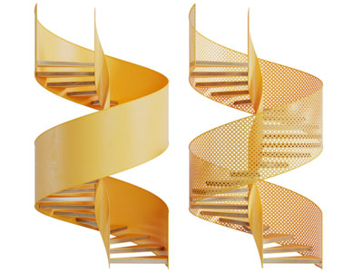 现代旋转楼梯3d模型 现代旋转楼梯