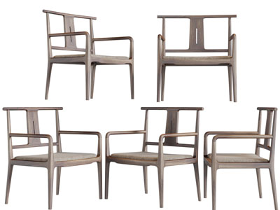 新中式实木扶手椅