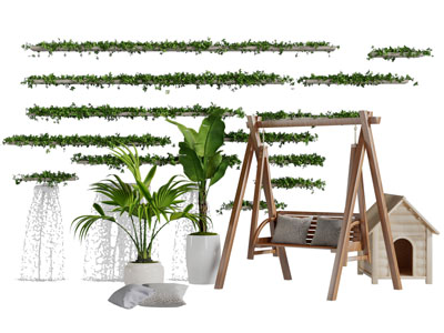 北欧实木户外摇椅